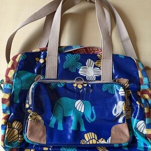 Fossil Blue Elephant Print Travel Bag